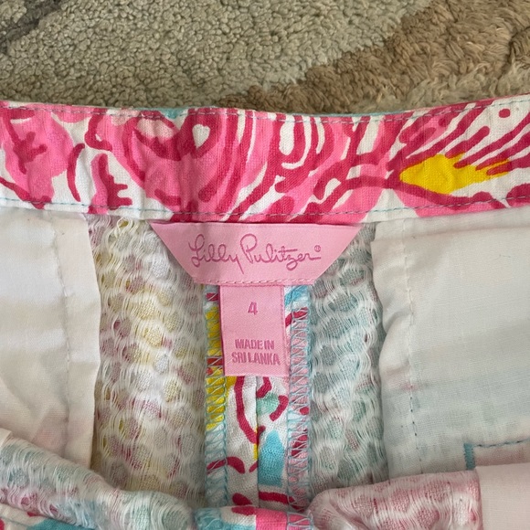 Lilly Pulitzer Adie Shorts Break Water Blue Lolita Size 4 - Picture 3 of 6
